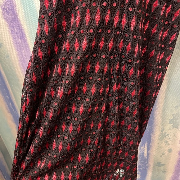 NWOT lacy black and pink dress - Picture 6 of 6